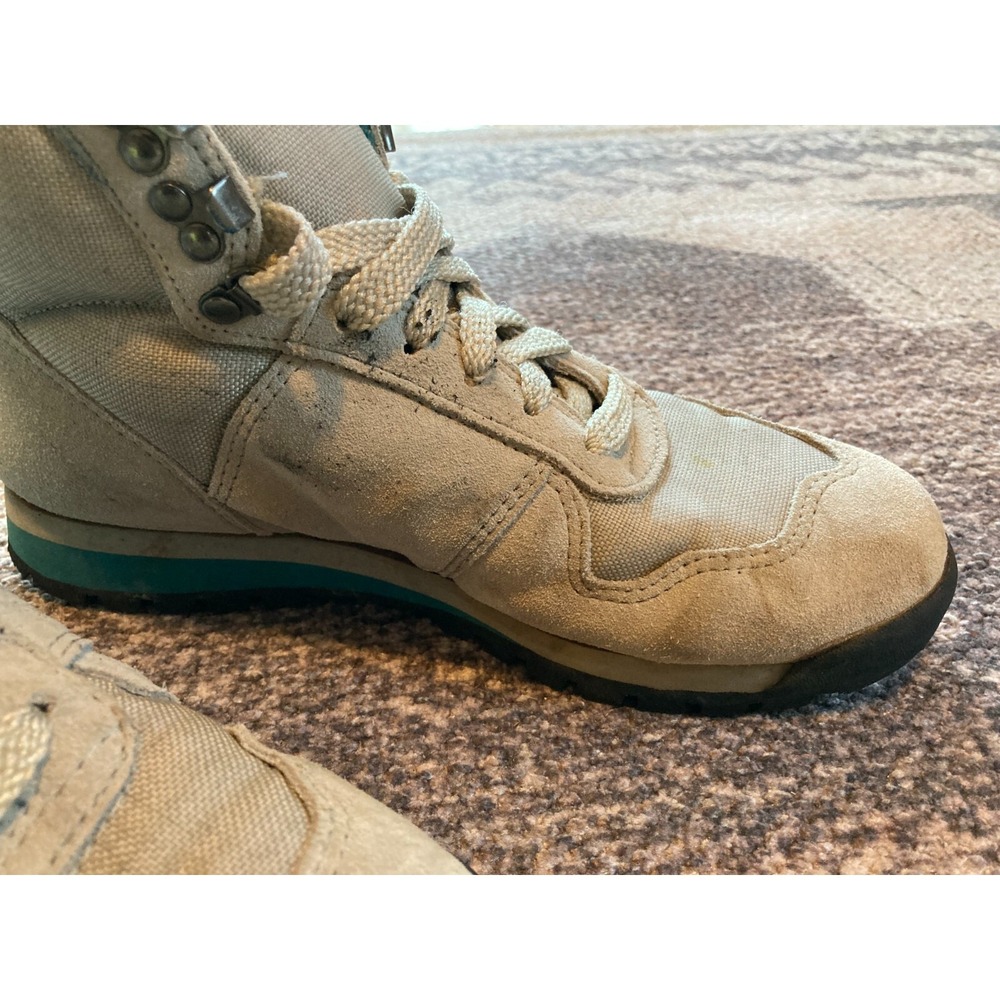 Vintage Merrell Women's Light Traveler Green Gray Leather Hiking‎ Boots Size 6.5 - Picture 6 of 10